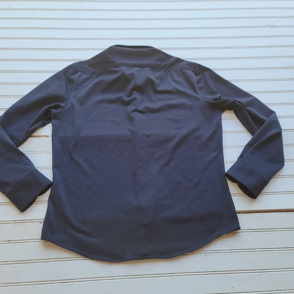 NWT Denim & Flowers Mens Size L Navy Blue Slim Fit Long Sleeve Button Up Shirt - Picture 10 of 10